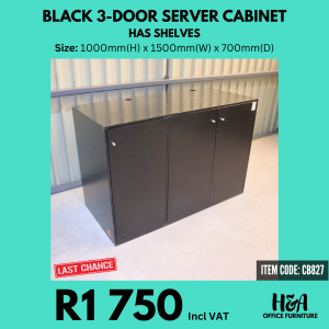 CB827 SERVER-CABINET-3-DOOR-BLACK
