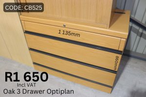 CB525-OAK-3-DRAWER-OPTIPLAN