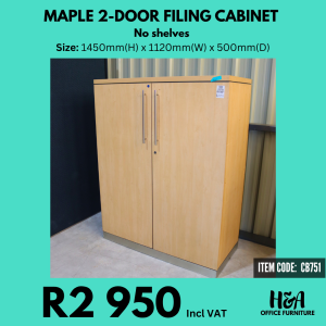 CB751 _ MAPLE-2-DOOR-CABINET-NO-SHELVES