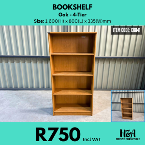 CB841 _ OAK-BOOKSHELF-4-TIER