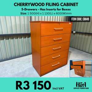 CB849 _ CHERRYWOOD-FILING-CABINET-5-DRAWER