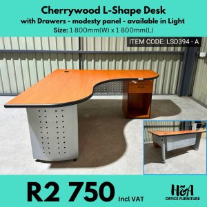 LSD394A _ Cherrywood-L-Shape-Desk-with-Drawers-HNA-Office-Furntiture
