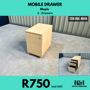 MD148 _ MAPLE-MOBILE-DRAWER-3-DRAWERS