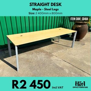 SD404 _ Maple-Straight-Desk-Quality-Used