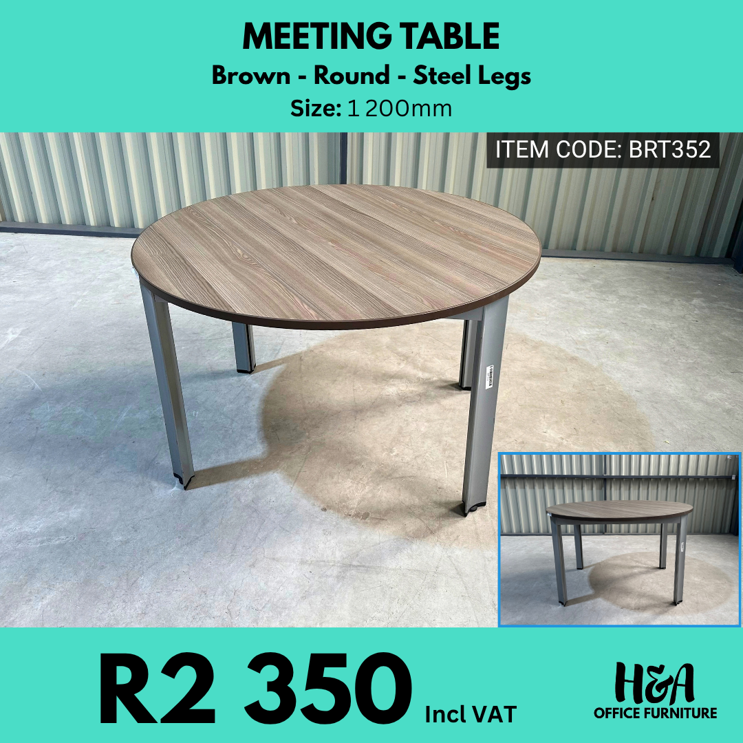 BRT352 _ BROWN-ROUND-MEETING-TABLE