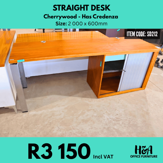 SD212 _ CHERRYWOOD-STRAIGHT-DESK