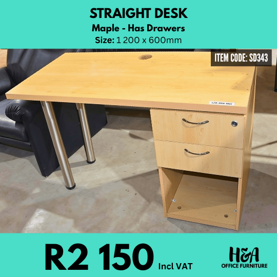 SD343 MAPLE-STRAIGHT-DESK