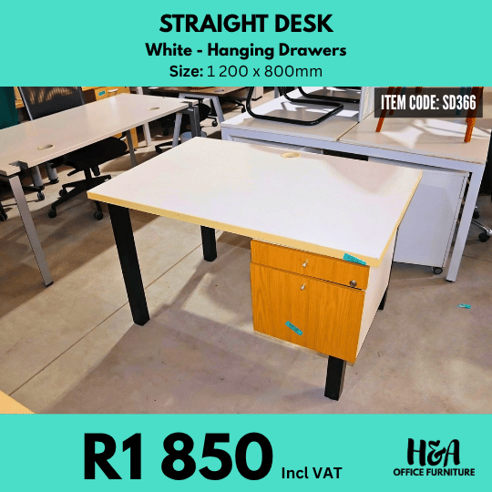 SD366_ WHITE-STRAIGHT-DESK-WITH-HANGING-DRAWERS