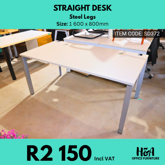 SD372 WHITE-STRAIGHT-DESK